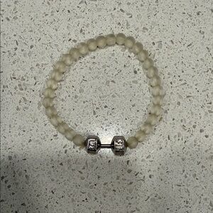 Beaded Bracelet with Dumbbell Charm